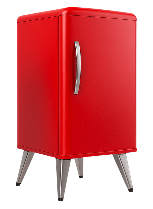 Frigobar retrô vermelho